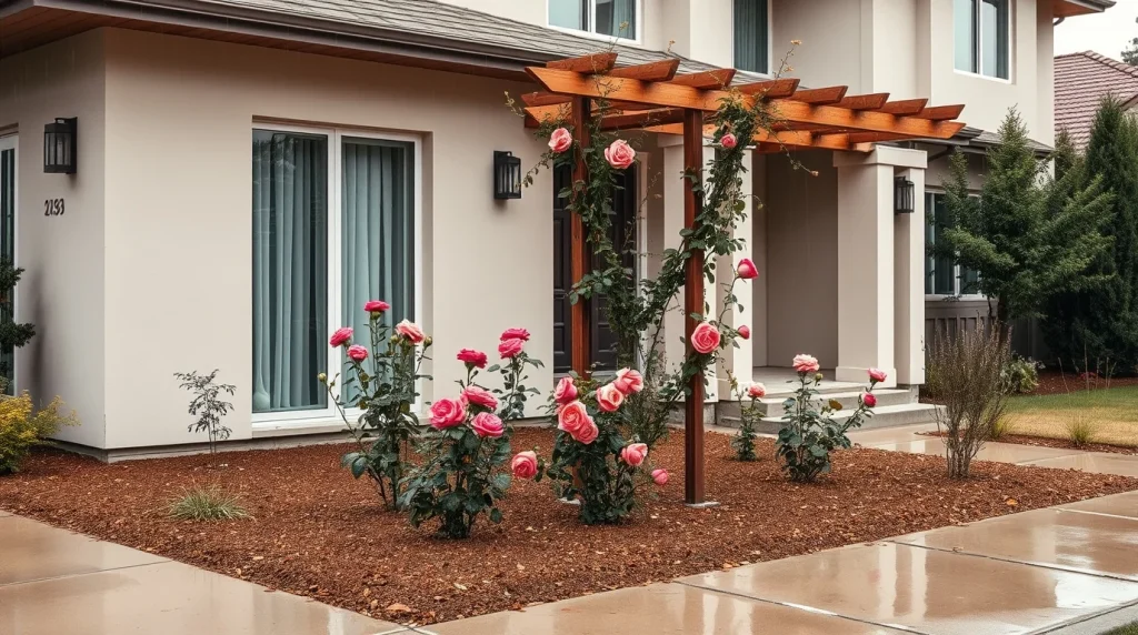 Trellis with Climbing Roses