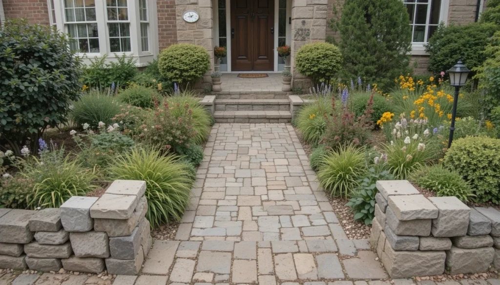 cobbled stone entrance