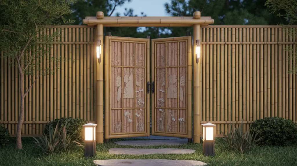custom bamboo fence ideas for outdoor ideas