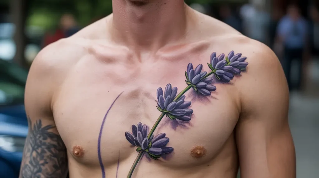 lavender tattoo men