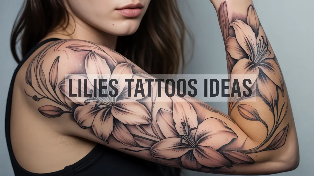 lilies tattoos ideas featured image