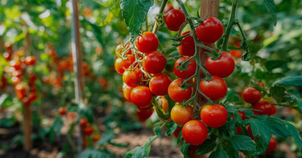 red large cherry tomato