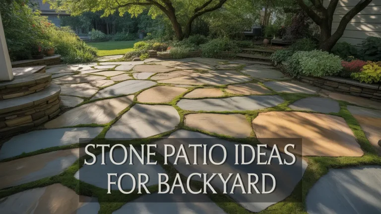 stone patio ideas for backyard