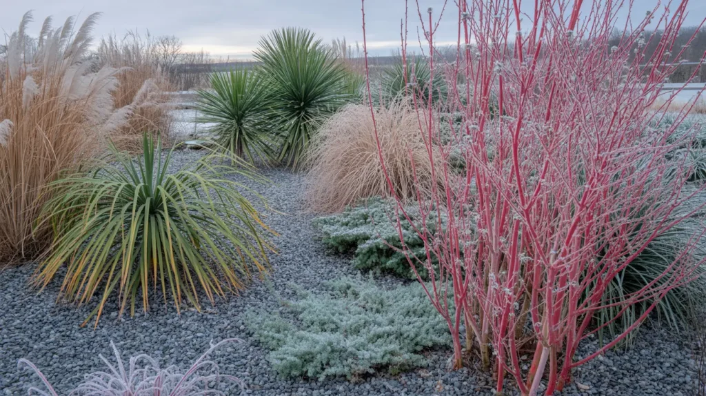 winter garden gravel