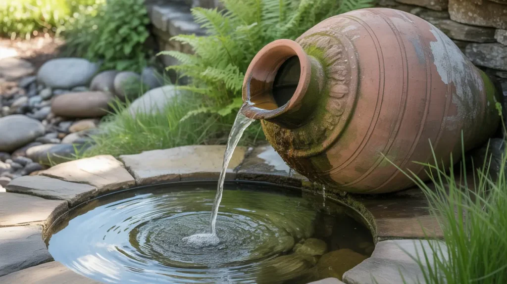 a-rustic-garden-water-feature-showcasing