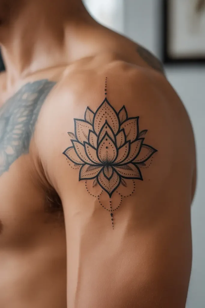 back lotus flower tattoo ideas