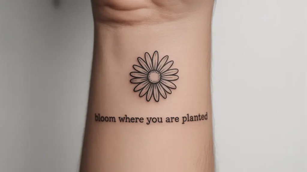 daisy quote tattoo