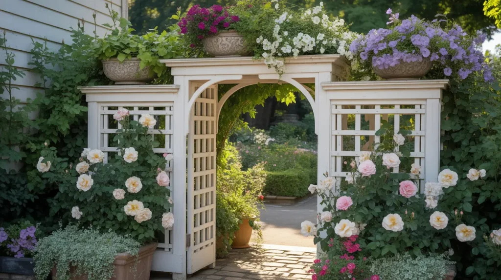 entrance garden trellis