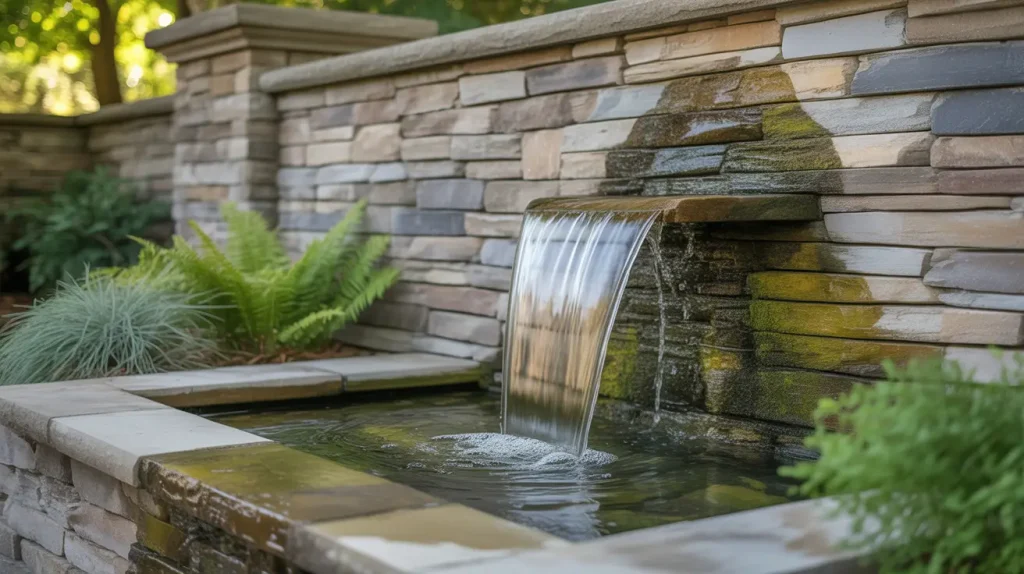 garden wall with water feature