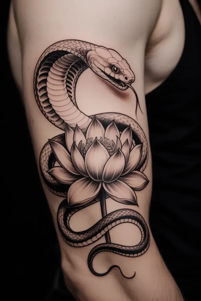 lotus flower tattoo  men