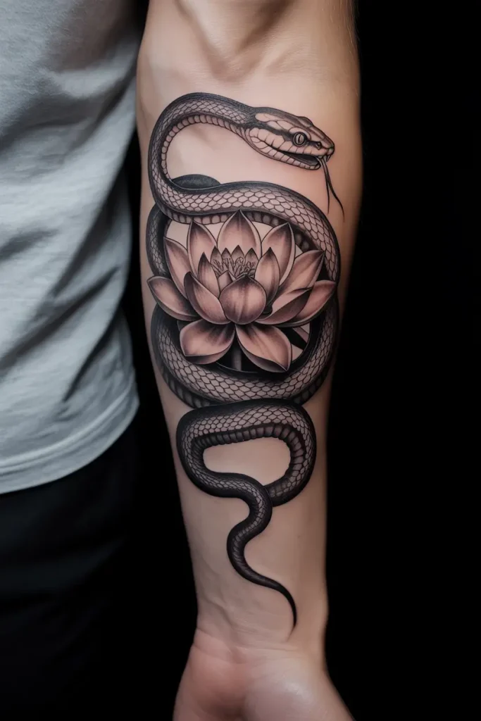 lotus flower tattoo  men ideas
