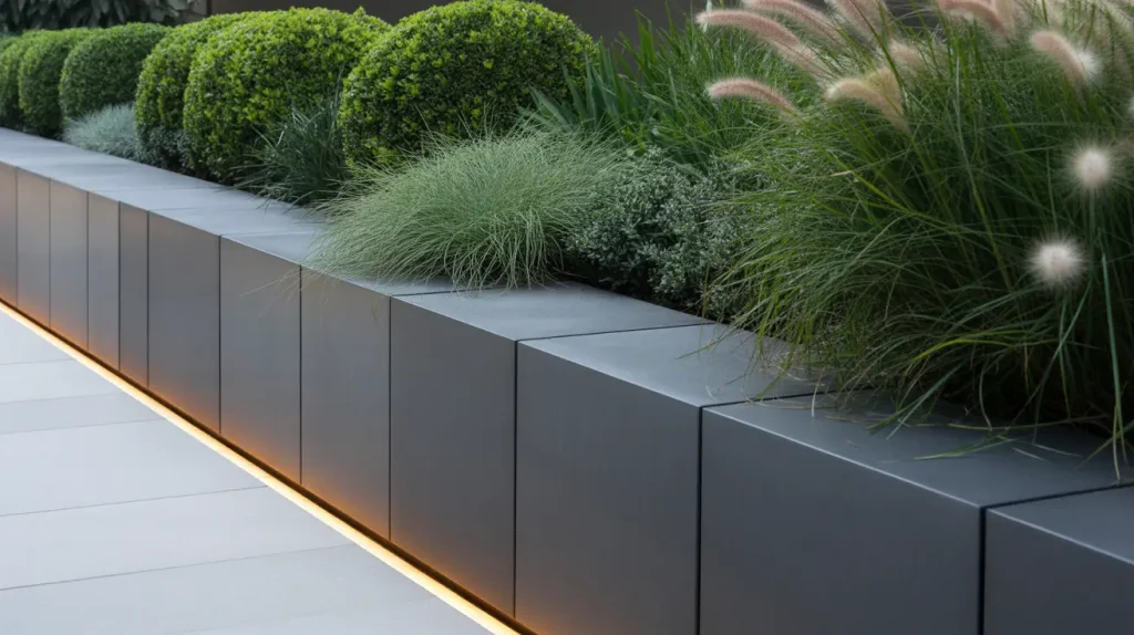 modern look garden wall