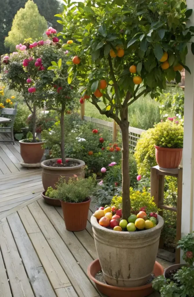 patio backyard orchard ideas