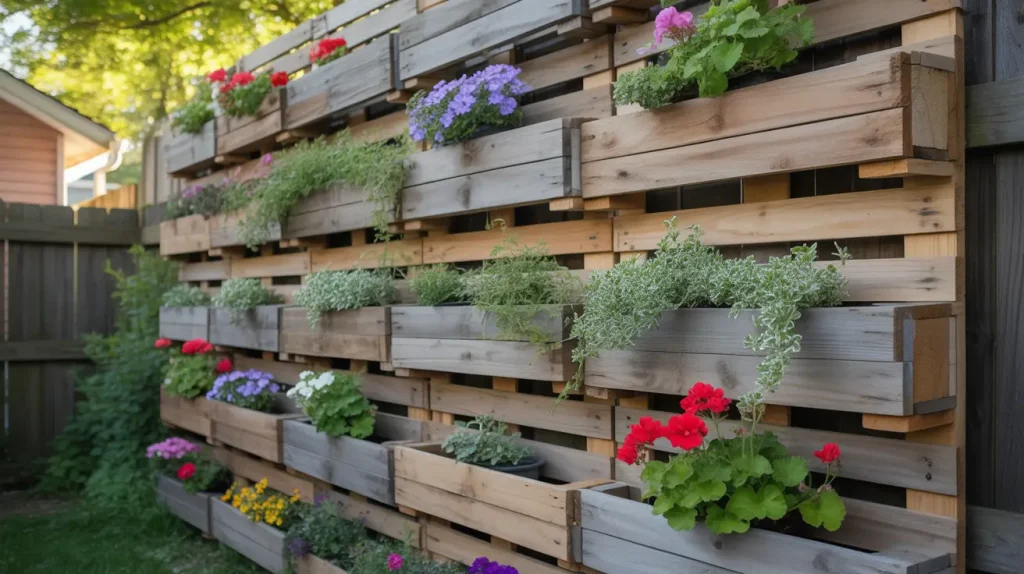 rustic garden wall idea