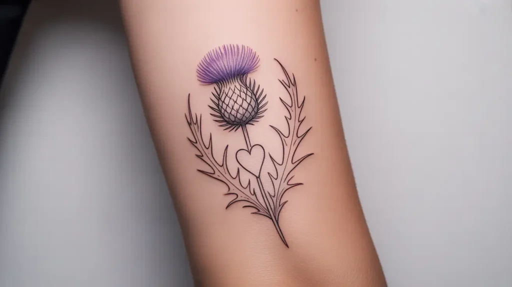 scottish tattoo with heart