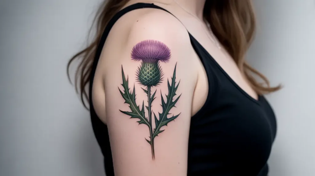 scottish thistle tattoo