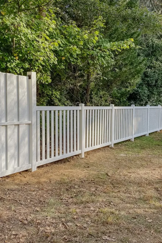 half length backyard fence