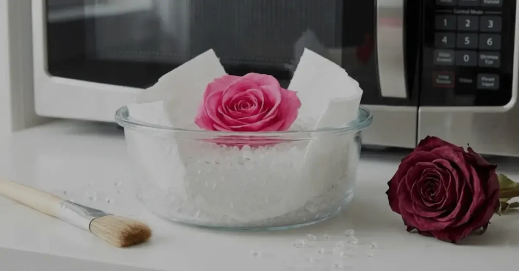 how to dry flowers in microwave