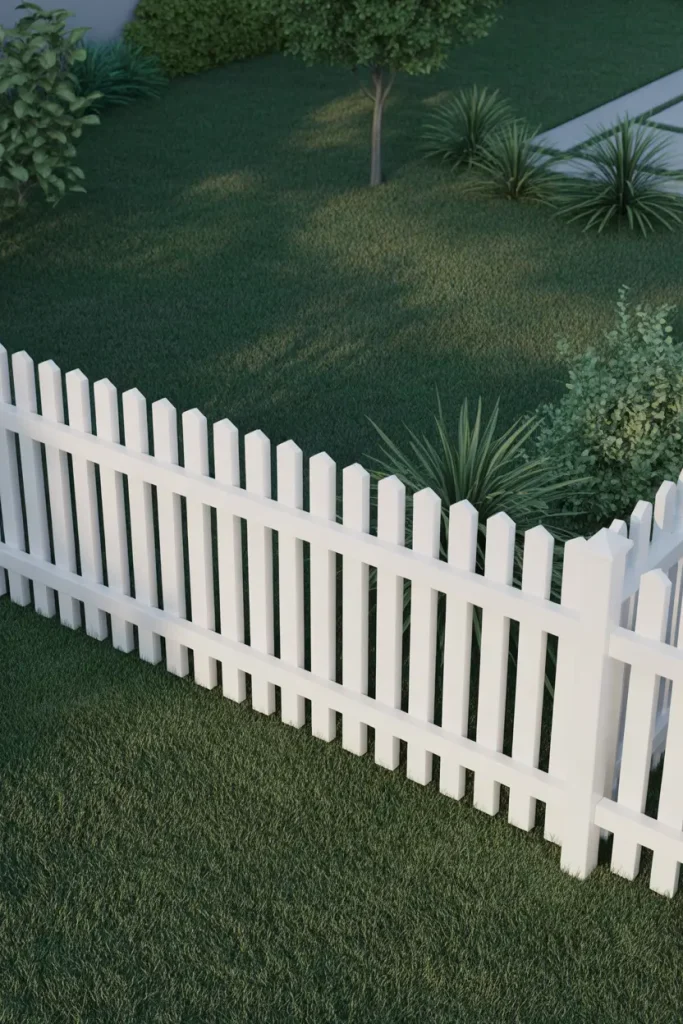 minimal white pickets fence ideas