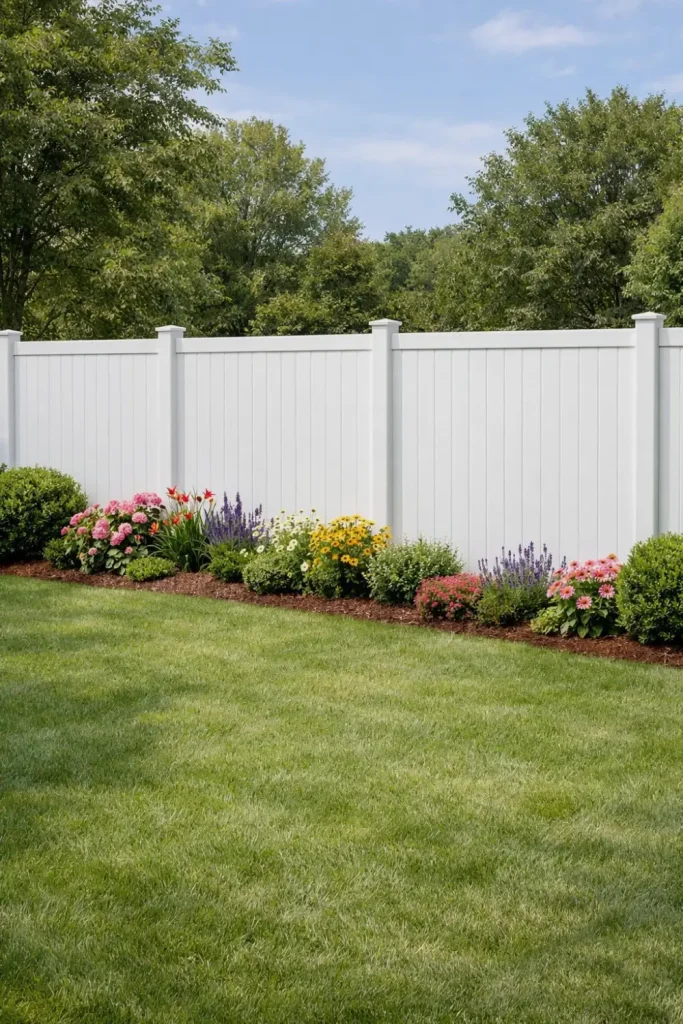 privacy white pickets fence ideas