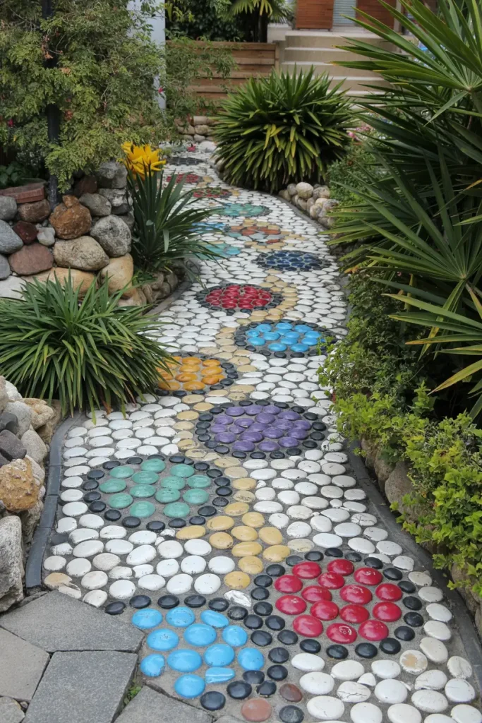 decorative-mosaic-stone-garden-pathway