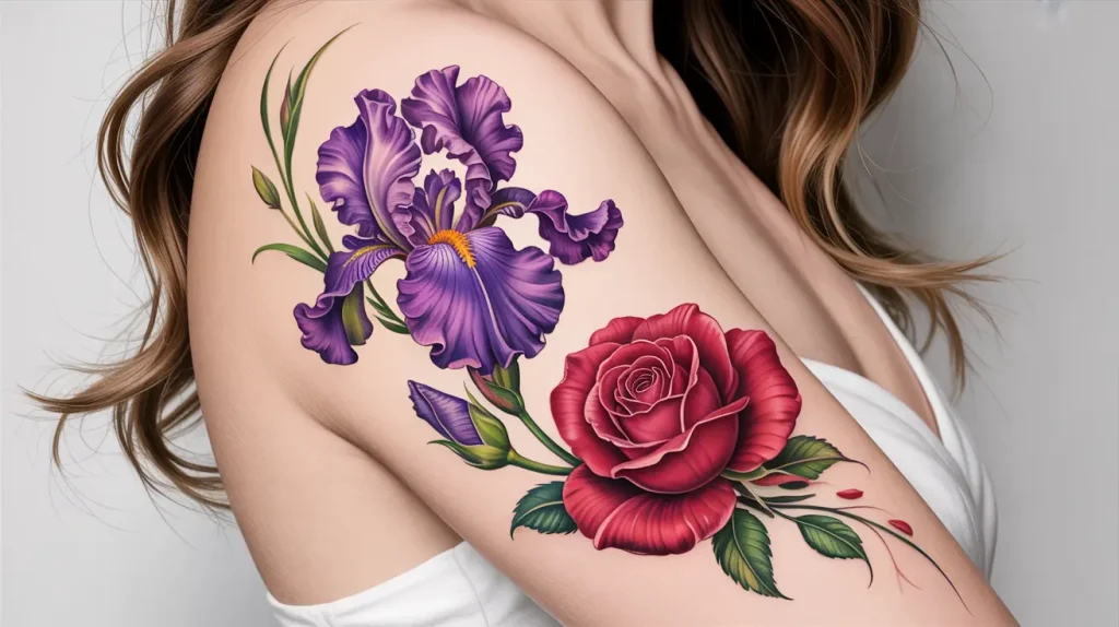iris flower tattoos