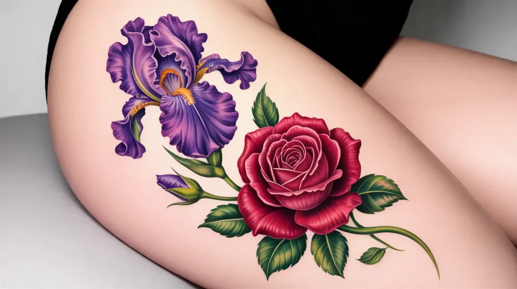 iris flower tattoos