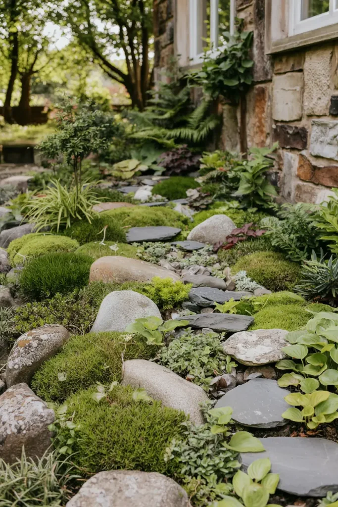 moss rock garden