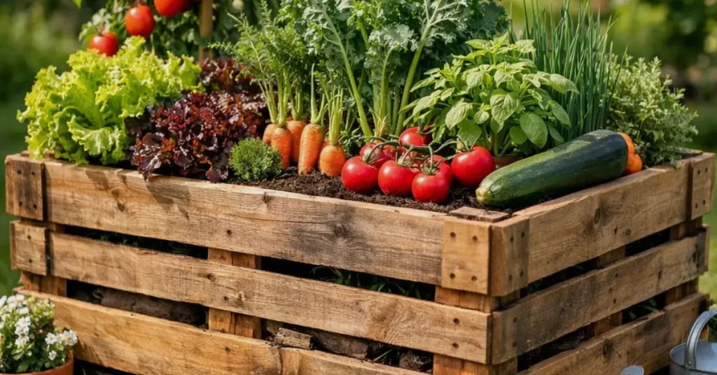 recycled raised garden bed