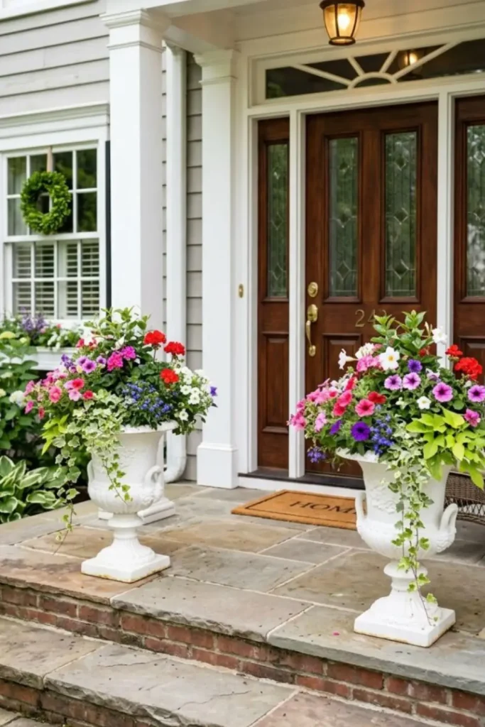 front porch flower pot ideas classic