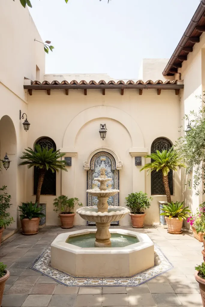 Mediterranean courtyard garden ideas