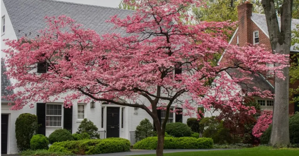 trees with pink flowers dogwood