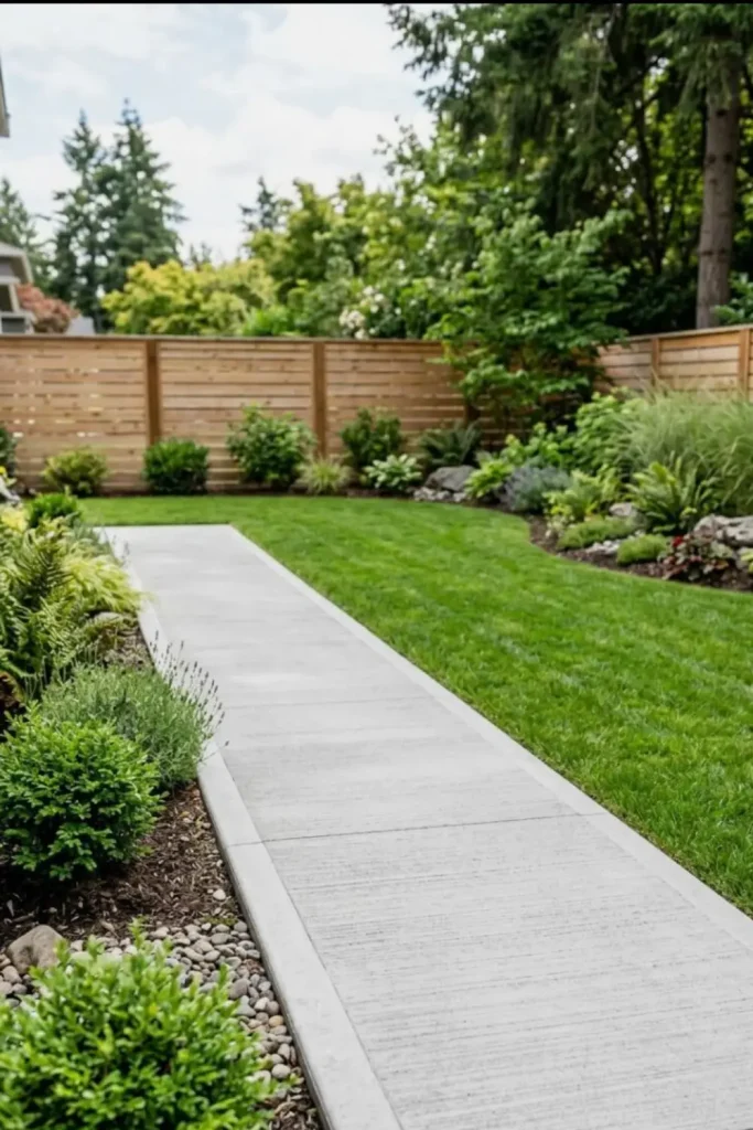 Broom-Finished Concrete Walkway