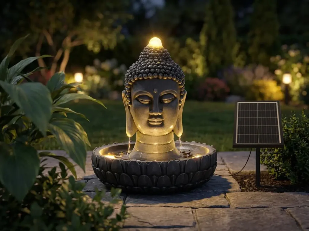 Solar Powered Water Fountains For Zen Space