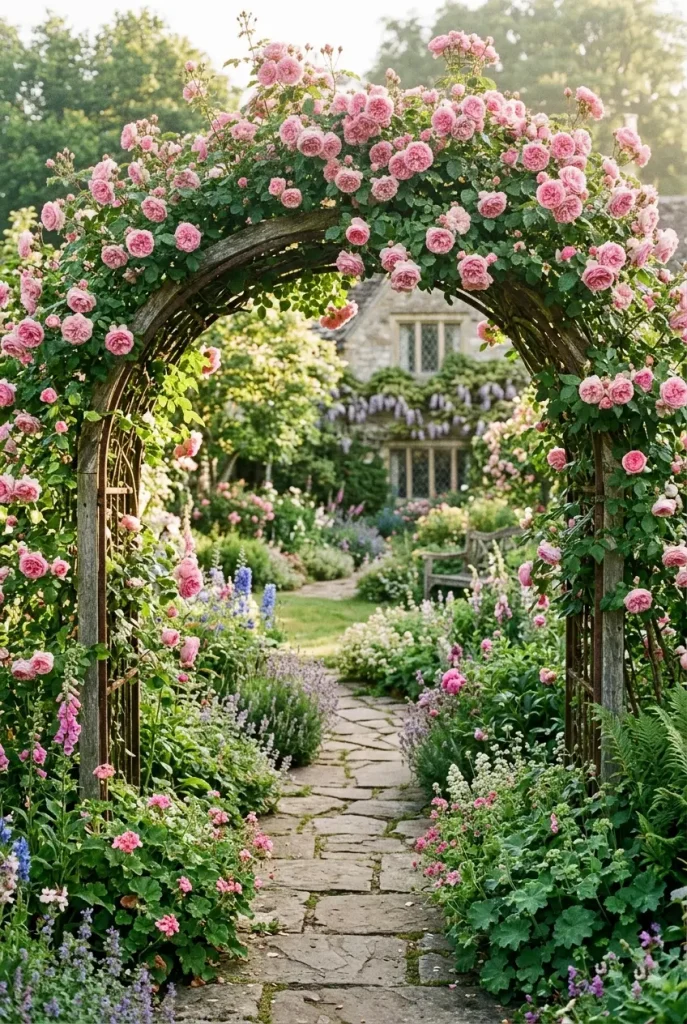 cottage garden ideas roses