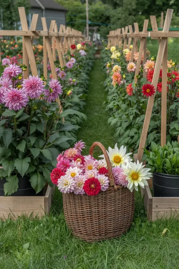 dahlia garden ideas cutting flowers