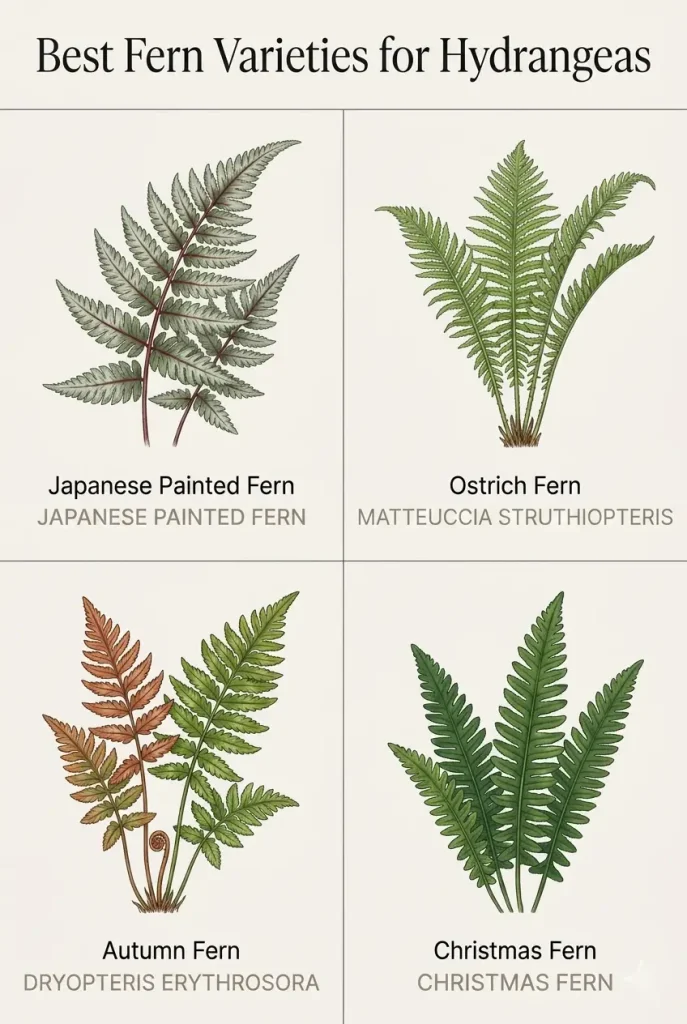 hydrangeas companion plants