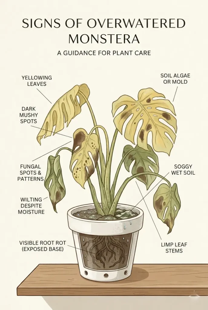 monstera watering overwatered