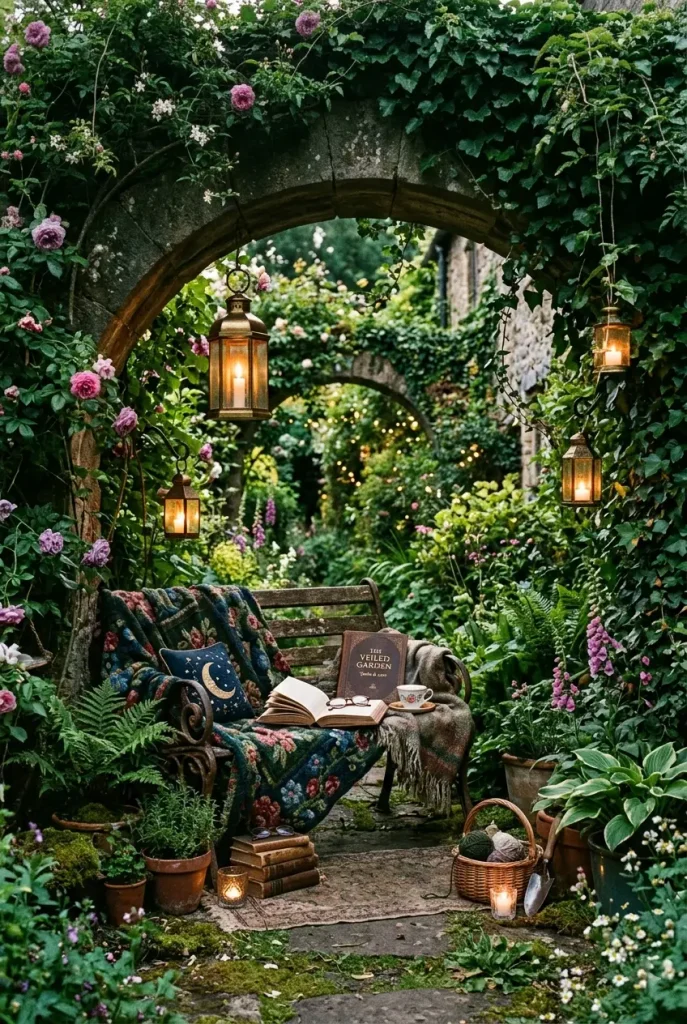 witchy yard ideas corner