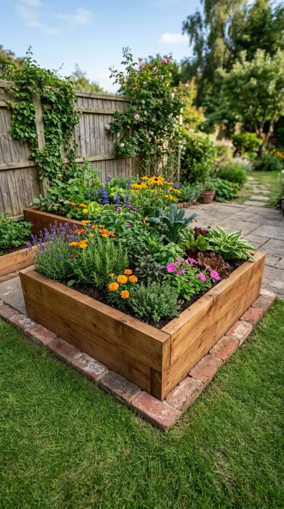 corner garden ideas raised bed