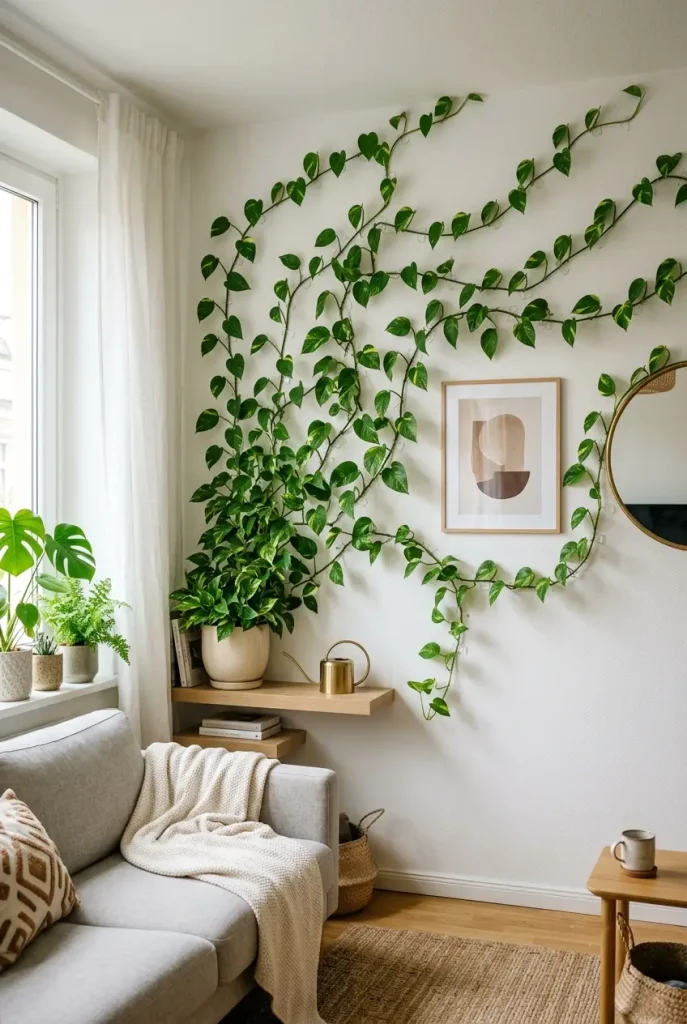 pothos climbing ideas with clips