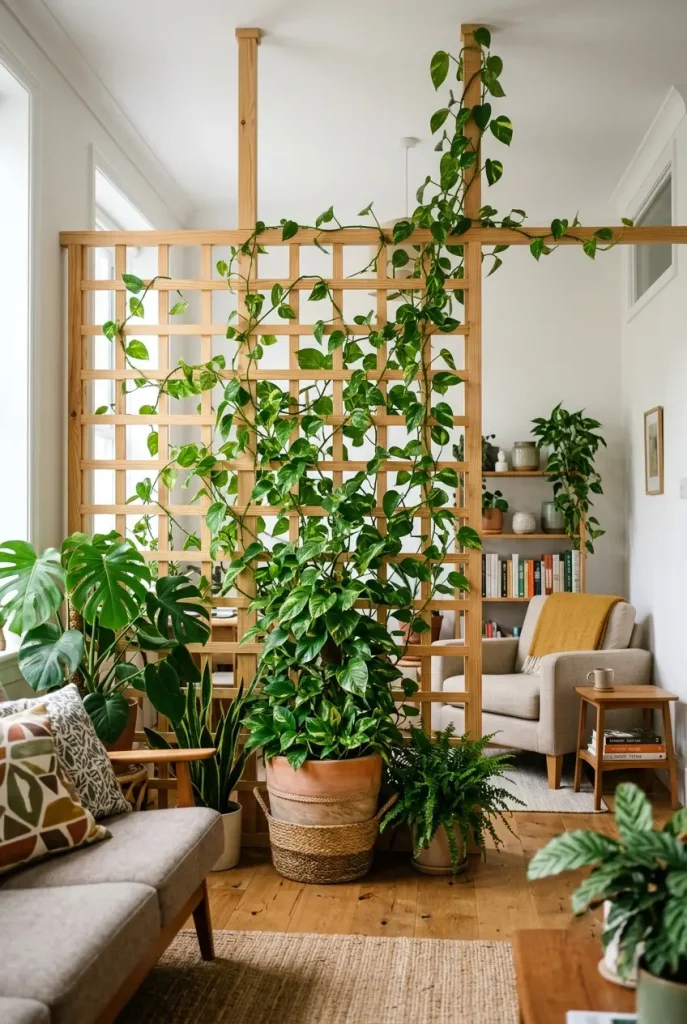 pothos climbing ideas with divider
