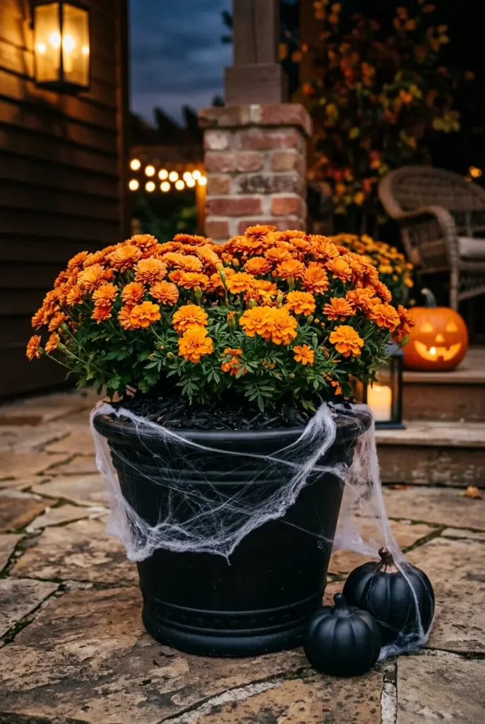 halloween planter ideas black