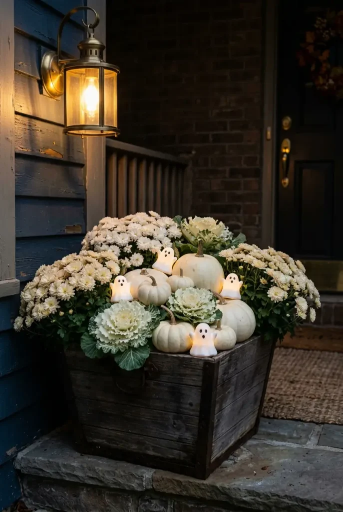 halloween planter ideas white