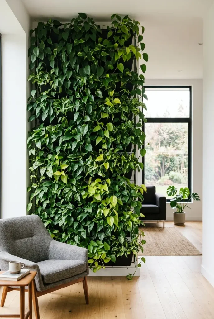 pothos climbing ideas on a wall