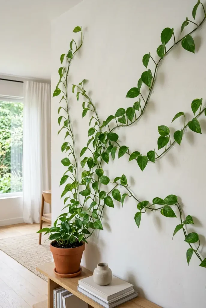 pothos climbing ideas on wall