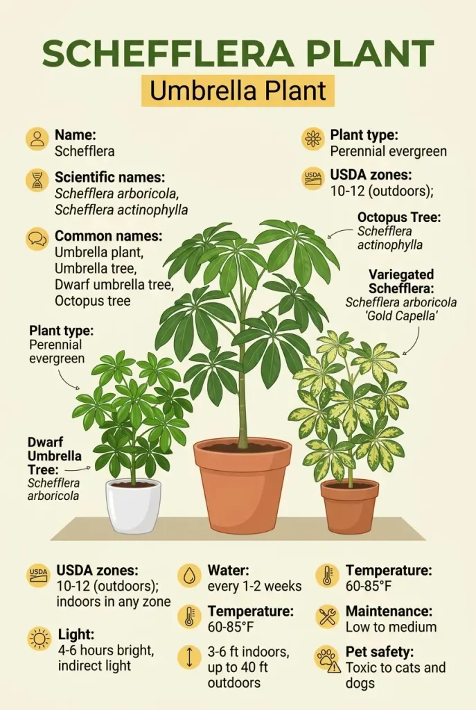 schefflera plant care info