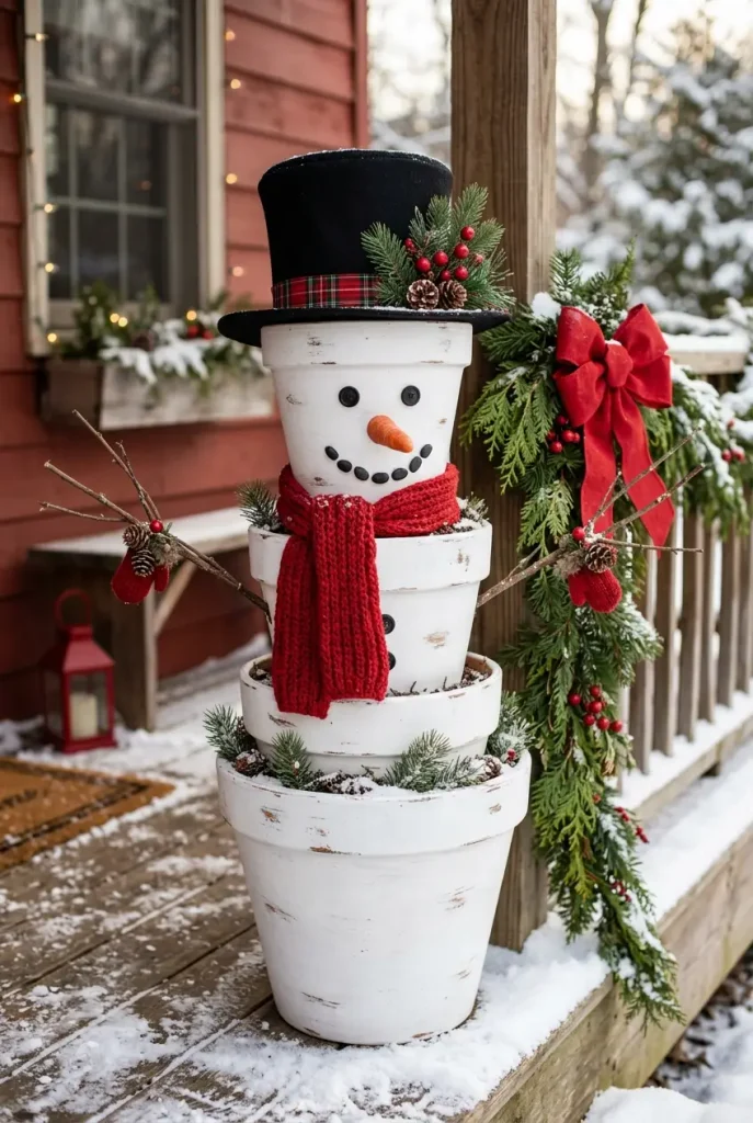 snowman planter